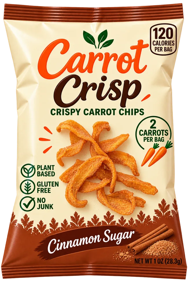 Carrot Crisp Cinnamon Sugar bag